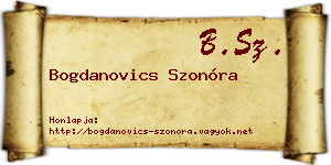 Bogdanovics Szonóra névjegykártya